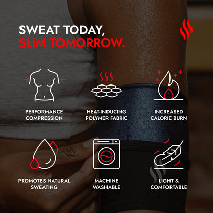 Sweat Shaper Women’s Arm Trimmers, Sauna Arm Shaper Compression Sweat Bands, Slimming Arm Band for Flabby Arms, 2 Pack,