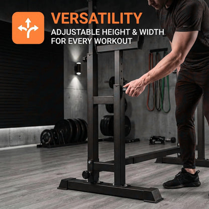 BARWING 49IN Adjustable Squat Rack Stand,770LBS Barbell Rack For Bench Press,Weight Bench Rack,Muti-functional Barbell Stand For Bench Press,Weight Lifting Easy to Assemble