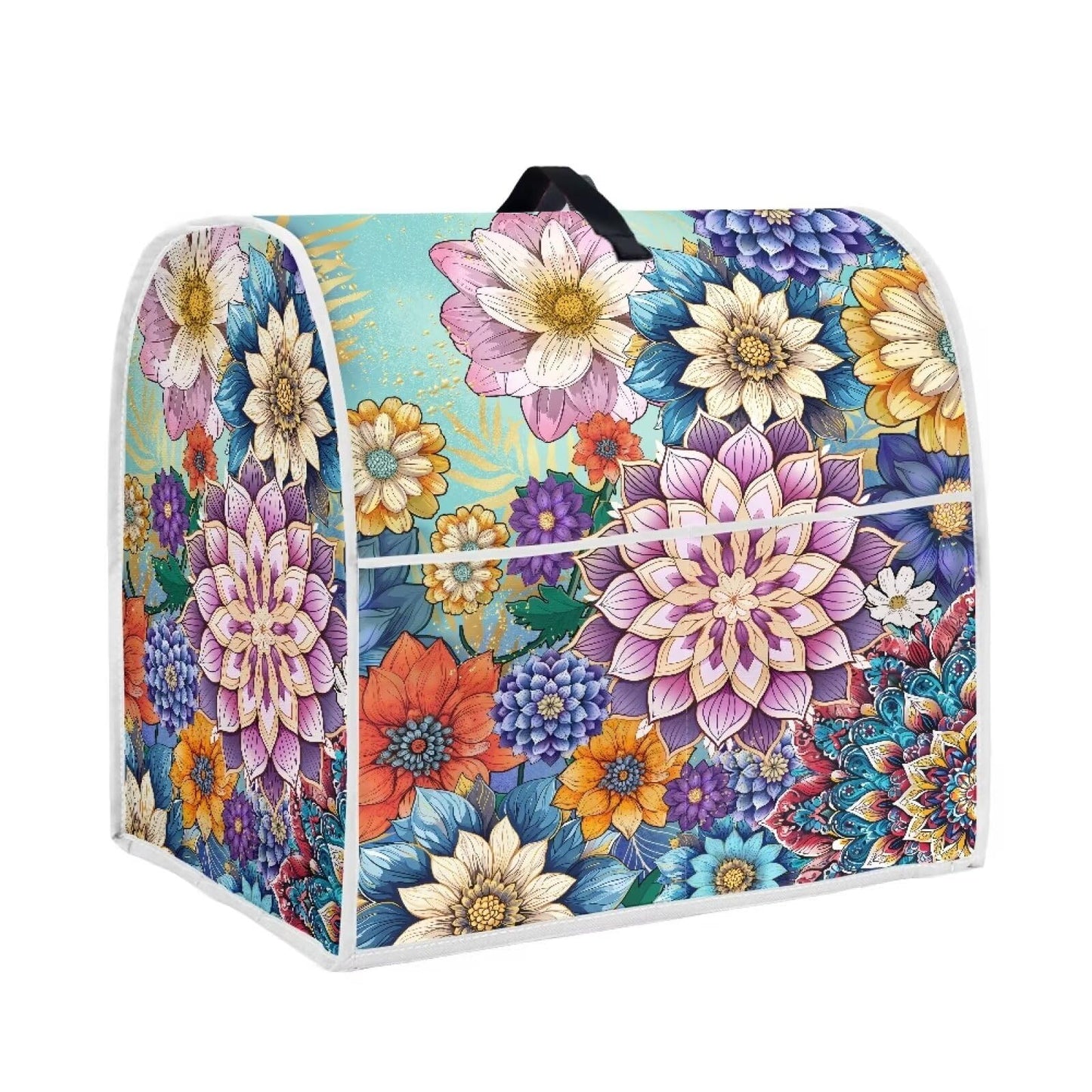 HUISEFOR Kitchen Stand Mixer Covers Boho Mandala Flower Mixer Cover Dust Cover Washable Kitchen Appliance Cover for 4.5-5 Quart Mixers, Keep Your Kitchen Clean