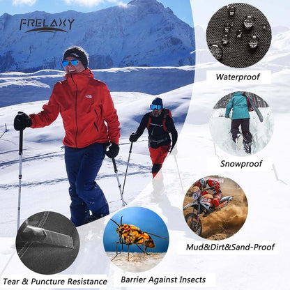 Frelaxy Ultra High-Performance Hunting Leg Gaiters - 100% Waterproof with Adjustable Rubber Foot Strap | Perfect for Hiking & Snow