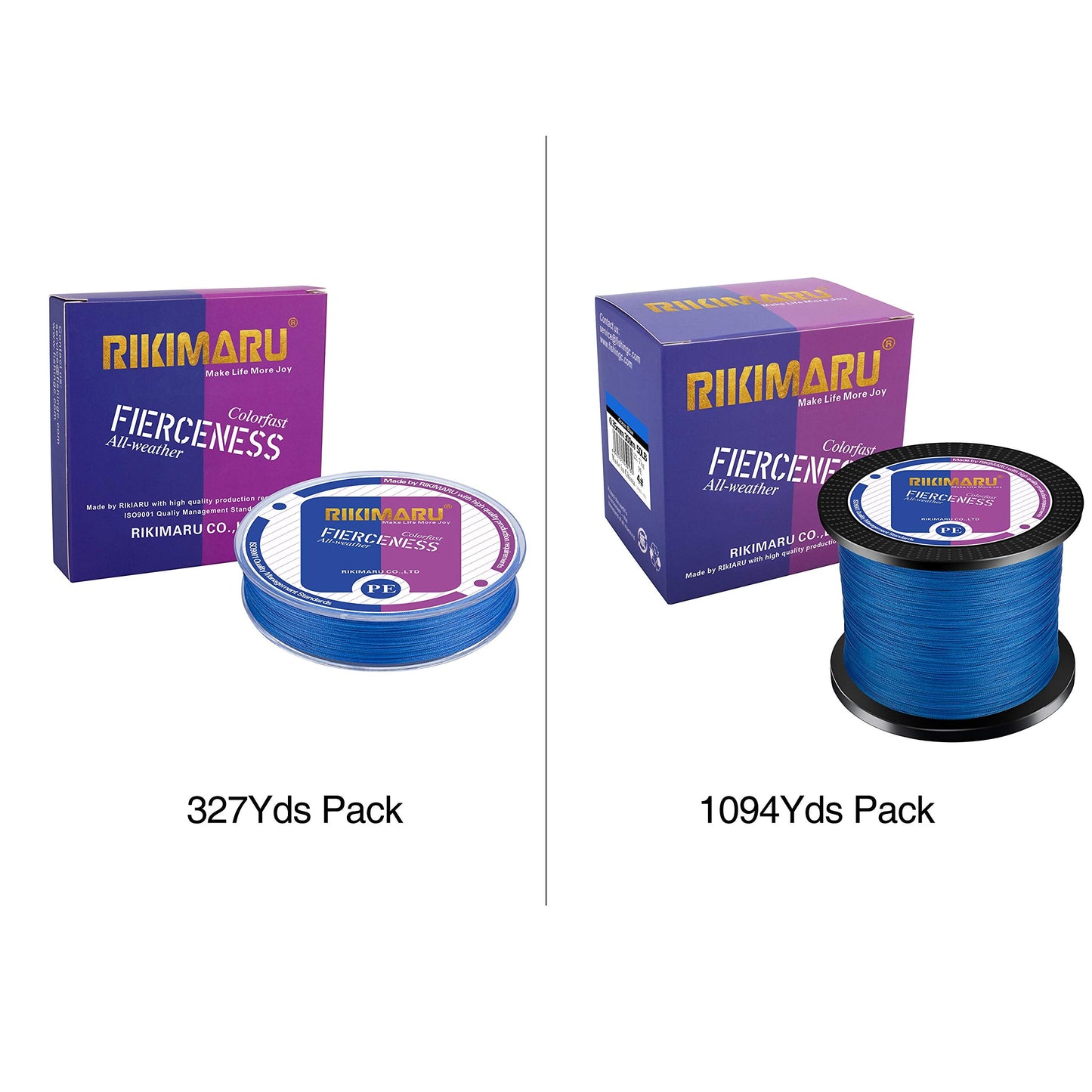 Braided Fishing Line Abrasion Resistant Superline Zero Stretch&Low Memory Extra Thin Diameter Blue 327Yds,65LB