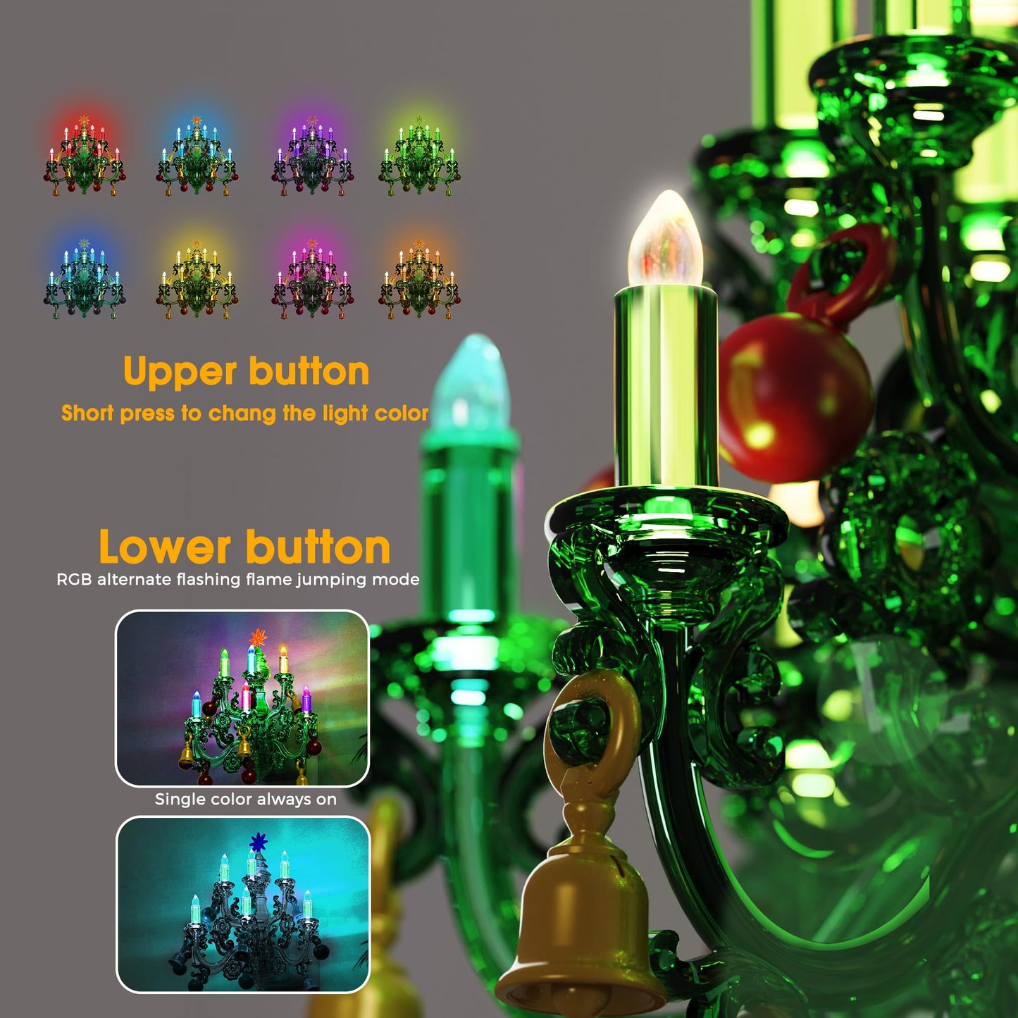 L LOHAS LED Christmas Night Light, Plug in Night Light with Dusk to Dawn Sensor, 3 Brightness Adjustable and RGB Mode, Ideal Nightlight for Christmas Home Decor