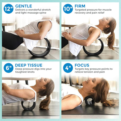 Chirp Wheel Foam Roller – Targeted Back & Neck Relief, Lumbar Spine Stretcher, Spinal Decompression Back Stretcher, Massage Roller with Density Foam for Physical Therapy, Supports 500lbs, 2-Inch Mint