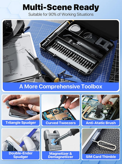 Wesdut 52in1 Precision Screwdriver Set, [Super Durable] Small Repair Kit, PC Accessories, PS5 Cleaning Kit, Tool Sets for Men, Fit MacBook, Computer, Laptop, Watch, PS4, Xbox, Eyeglass, Console More