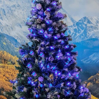 Novelty Lights 24FT 70 LED C6 LED Christmas String Lights, Commercial Grade LED String Lights for Outdoor Tree Decorations (Blue)