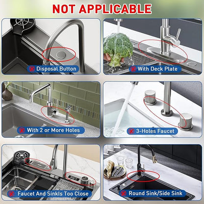 2 Pcs Faucet Mat for Kitchen Sink 15.74”×3.94” Diatomite Quick Dry Sink Splash