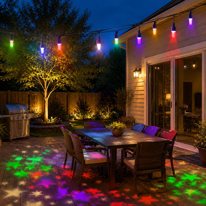 Vigdur 4th of July Decorations Red White and Blue Lights, 31.4FT Star String Lights with 10 LEDs Plug in Indoor Outdoor Lights for Party Patio Yard Bedroom Patriotic Decor