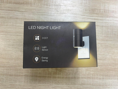 NIORSUN Night Lights Plug into Wall, Dimmable with 3 Color Modes & Auto On/Off Sensor, Ultra-Slim Nightlight for Hallway, Bathroom, Bedroom, Nursery, Kitchen (4 Pack, Black)