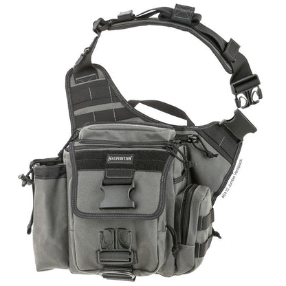 MAXPEDITION Jumbo Versipack (Wolf Gray) 7.4L Tactical Crossbody Sling Bag for EDC, CCW Concealed Carry, Survival, Includes Ergonomic 2" Strap with Comfortable Pad, 0412W