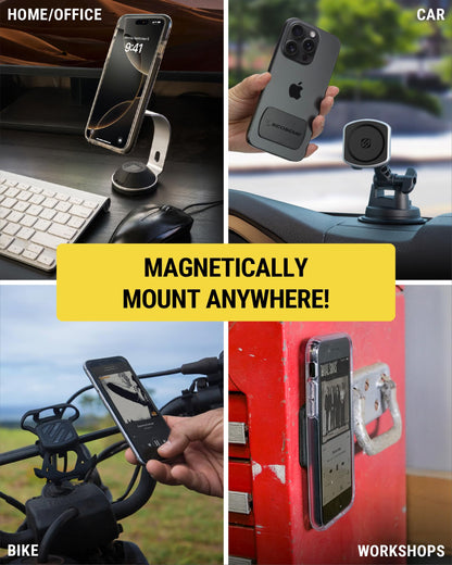 Scosche MAGRKI MagicMount Replacement Metal Plate Kit for Phone, Metal Plates for Magnetic Mount Cell Phone Holder for Car, Universal with All Devices and Phone Case, Black