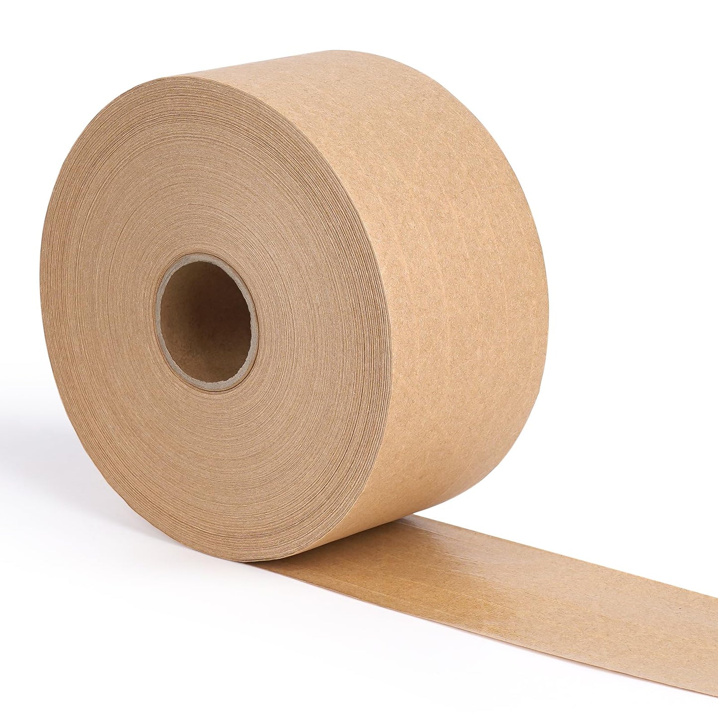 sanian Fiberglass Reinforced Water Activated Gummed Kraft Paper Tape, Each roll 2.75 inch x 380 ft for Heavy Duty Secure Packing (1 Pack)