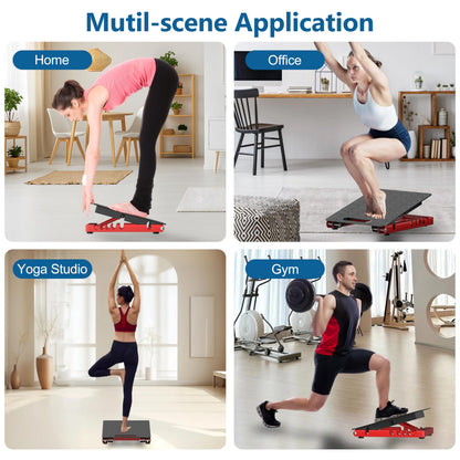 Rumoid Slant Board for Calf Stretching, Heavy Duty Steel Calf Stretcher, 5-Level Adjustable Incline Board, 650 lbs Weight Capacity for Ankle Foot Knee Pain Relief, Physical Therapy & Plantar Fasciitis
