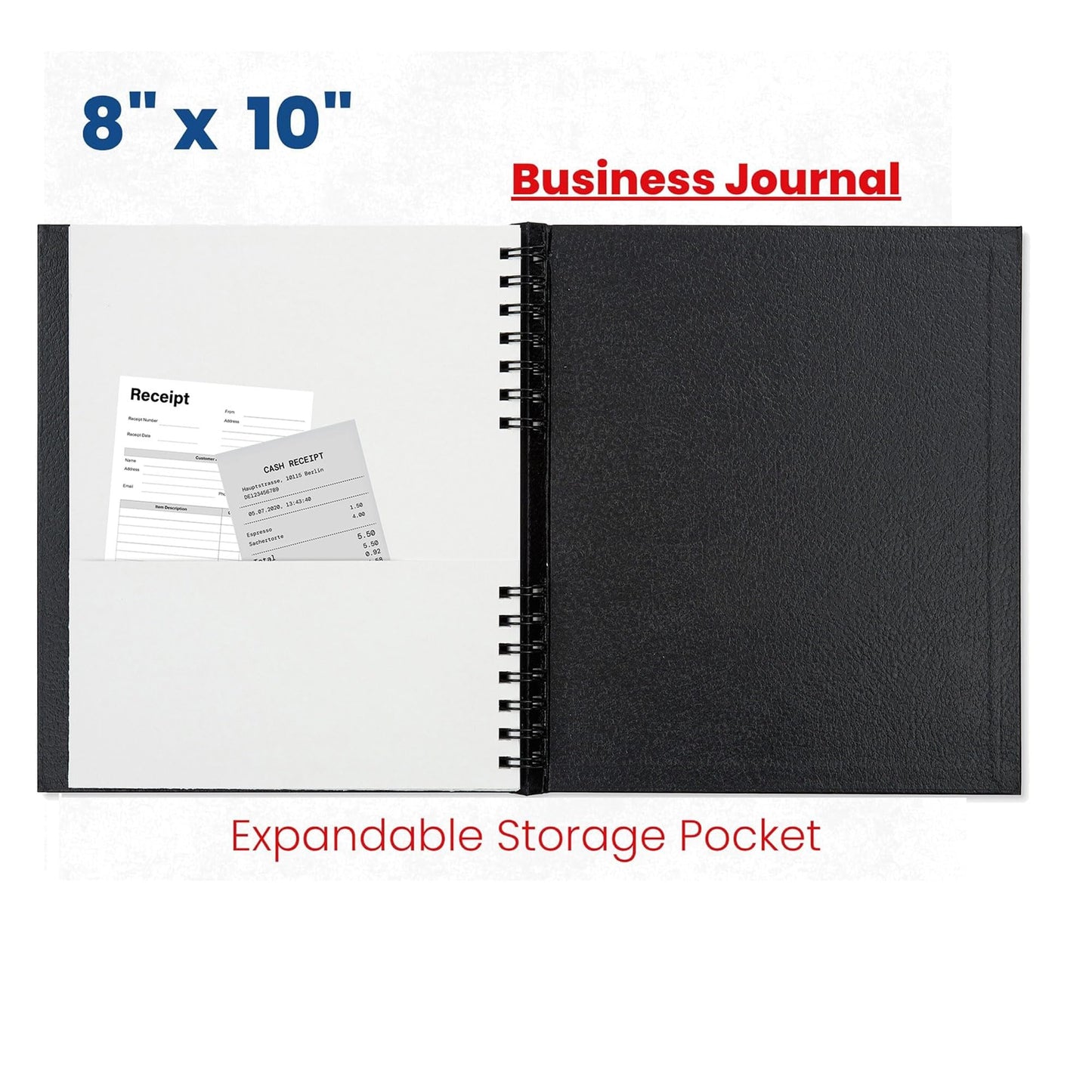 DOME Business Journal – 8 x 10 Inch Hardcover Professional Planner Notebook with Metal Coil Binding, Stickers & Organizational Guide, 200 Pages, Premium Acid-Free 60-lb Paper, Made in USA (8 x 10)
