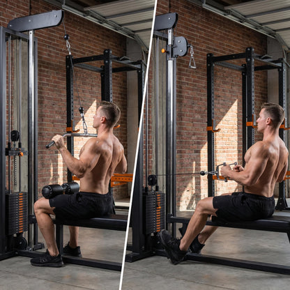 FOLUXING 32.8Ft All-in-One Cable Replacement Kit, 5.0mm PU Coated Steel Wire Rope with 17 Pcs Accessories – Upgraded Smooth & Durable Design for LAT Pulldown, Low Row, Home Gym Machine
