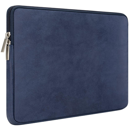 RAINYEAR 13 Inch Laptop Sleeve PU Suede Leather Case Water Resistant Cover Carrying Bag Compatible with 13.3" MacBook Air/Pro A3113 A3240 A2338 A2681 A2337 A2159 A2179 A2251 A2289(Deep Blue)