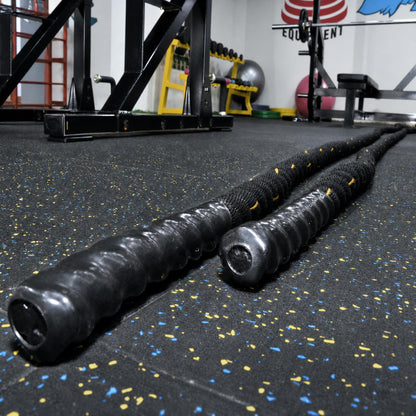 Fitvids Battle Rope 1.5Inch 2 Inch Diameter Poly Dacron 30 FT – 40 FT – 1.5-Inch, 30FT – Black