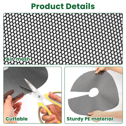 iwreaiy Plant Pot Cover 4 Pack 15.7inch Round Plant Pot Grid Plant Pot Soil Covers Away from Animal, Indoor & Outdoor Planter Covers for Flower Pots Garden Plants