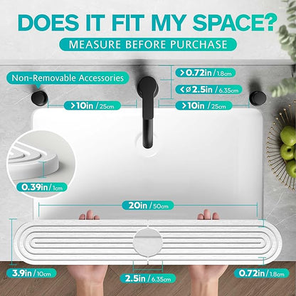 Stone Faucet Mat for Kitchen Sink – Diatomite Fast-Drying Stone Tray, Faucet