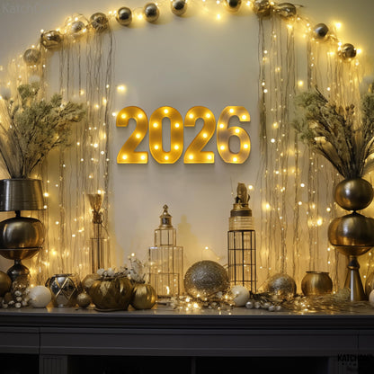 KatchOn, Led Light Up 2026 Sign - 8 Inch | 2026 Marquee Numbers for Graduation Decorations 2026 Light Up Numbers for Graduation Party Supplies 2026 Light Up Numbers for Graduation
