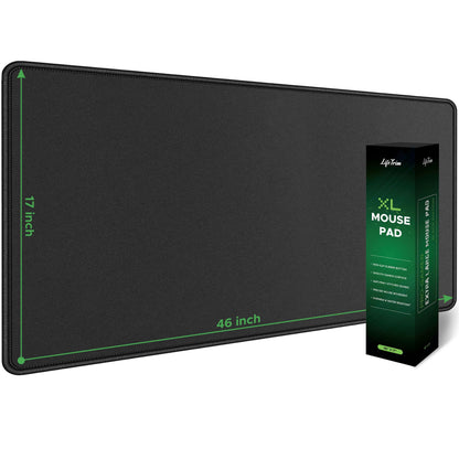 LifeTrim Huge 46”x17” 5mm Gaming Mouse Pad Large Mouse Pad for Desk Mouse Pad Gaming Giant Black XXL Thick Long Extra Large Extended Big Mouse Pad Gamer Desk Mat