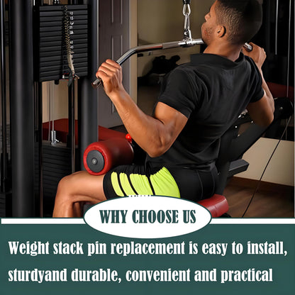 3 Pack Heavy Duty Weight Stack Pin Set, 3/8 Inch Diameter Locking Space 4。4 Inch Weight Stack Pin Extension for Home and Commercial Gym Strength Training Equipment Weight Pins