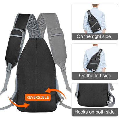 ZOMAKE Sling Bag 8L - Lightweight Crossbody Backpacks Waterproof Backpack for Travel Outdoor Sport Men Women