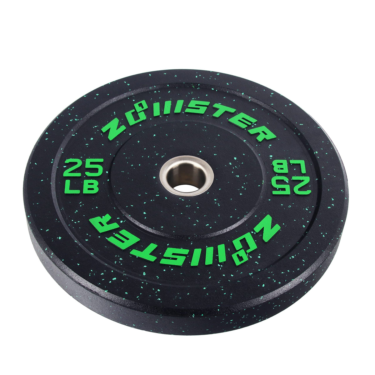 Zoomster Bumper Plate Olympic Weight High Bounce with Steel Insert Strength Training Lifting (160LB Set) Black