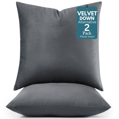 LANE LINEN Throw Pillow Insert - Pack of 2 16x16 Pillow Inserts for Decorative Pillow Covers, Throw Pillows Insert for Couch - White