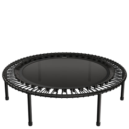 bellicon Mini Trampoline 49'' (Black) | Bungee Suspension up to 260 lbs | Indoor Fitness Rebounder for Adults | Screw-in Legs