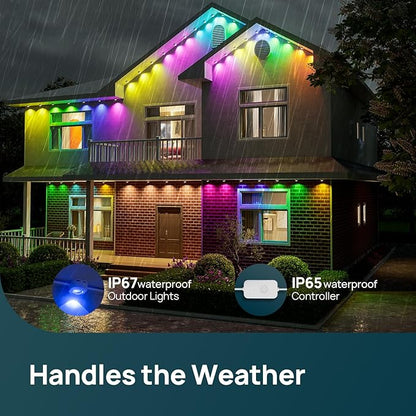 Linkind Permanent Outdoor Lights HP5,Smart AI RGBTW 150ft Christmas Lights, 85 Scenes Modes for Daily Holiday Christmas Decorations,IP67 Waterproof, Works with Alexa,Google Assistant