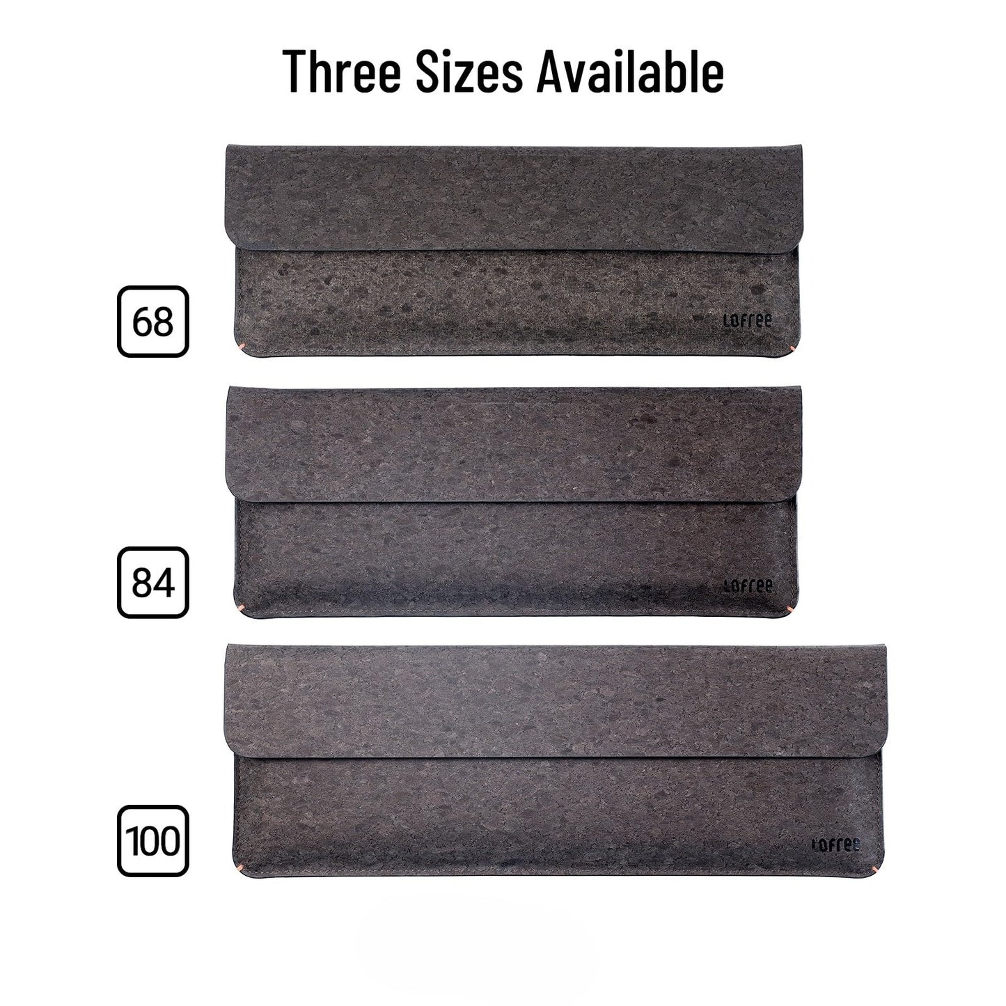 LOFREE Low-Profile Mechanical Keyboard Sleeve, Cork PU & Microfiber Leather Protective Case, Magnetic Closure Design, Compatible with Flow2 Series (100)