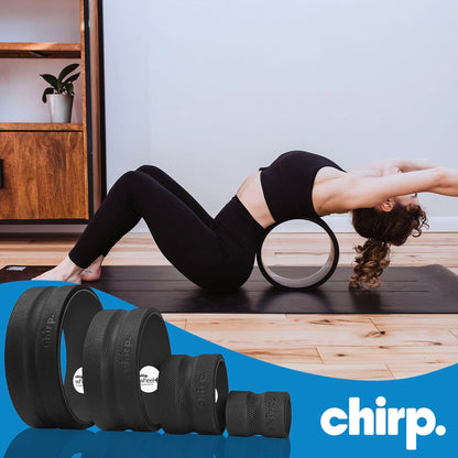 Chirp Wheel Foam Roller – Targeted Back & Neck Relief, Lumbar Spine Stretcher, Spinal Decompression Back Stretcher, Massage Roller with Density Foam for Physical Therapy, Supports 500lbs, 2-Inch Mint