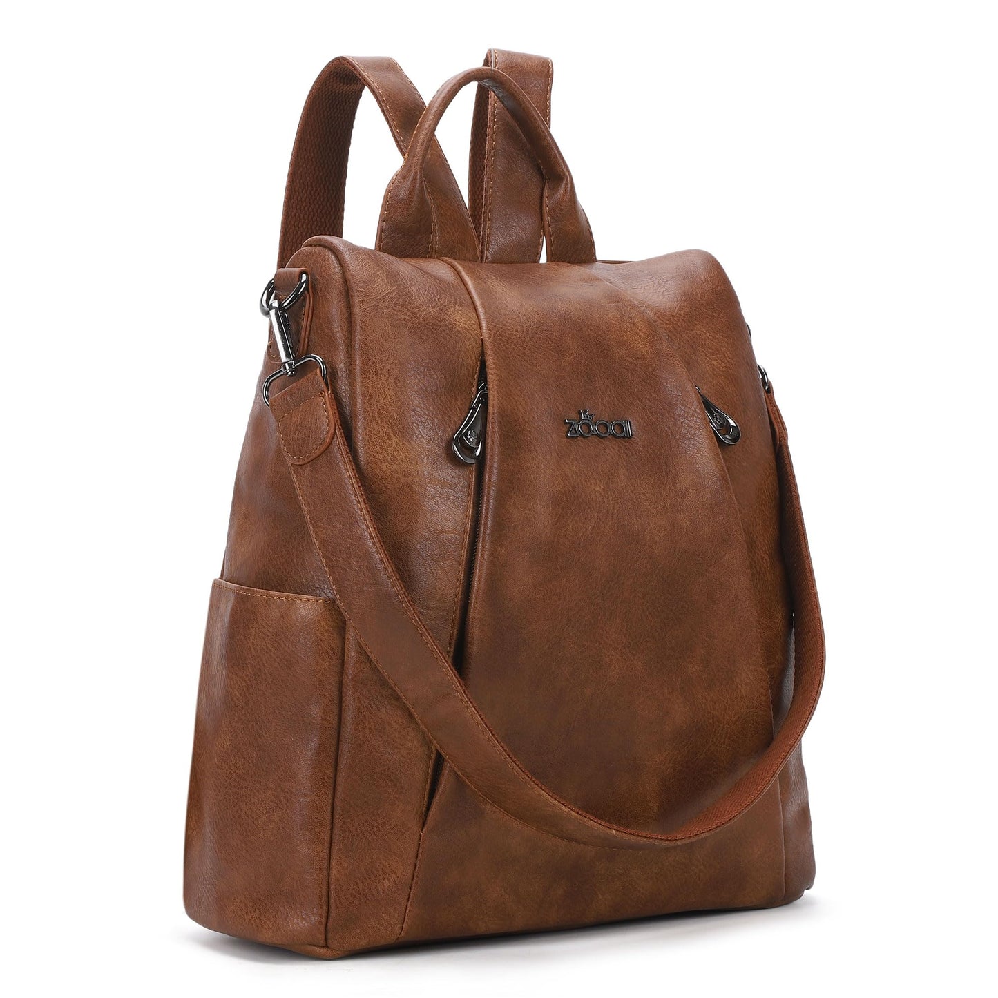 ZOCAI Backpack Purse for Women Medium Anti-Theft Backpacks Purses Design Leather Shoulder Bags with Removable Strap