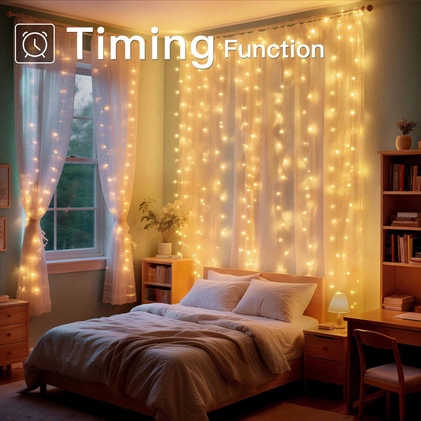 Ccinny 49FT 150 LED Christmas Lights Outdoor Waterproof, Timer & Memory Function, 8 Modes Warm White String Lights Plug in Twinkle Lights for Xmas Tree Holiday Garden Indoor Party Decor