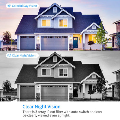 Hiseeu Wireless Pro WiFi Security Camera System, 16CH 4K NVR Kit, Plug-in Powered 12Pcs 5MP CCTV Home Security Camera System for Indoor/Outdoor, Night Vision, Waterproof, Motion Detection, 3TB HDD