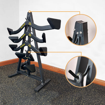 Gym Fitness LAT Pull Down Bar Storage Rack for Mag Grip, Heavy Duty A-Frame Stand for Pulldown Attachments (S-ZHIJIA)