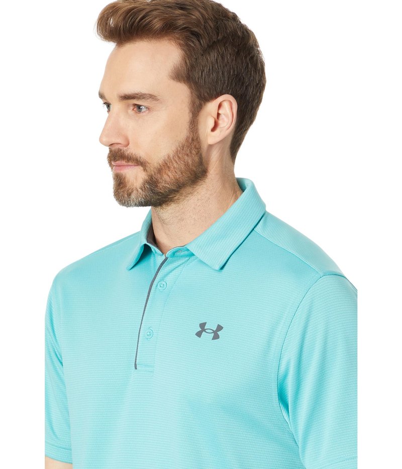 Under Armour Men's Tech Golf Polo, (957) Green Wave / / Pitch Gray, X-Small