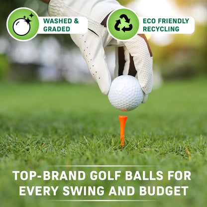 Golf Ball Planet 72 Store Line Assorted Used Recycled Golf Balls in Mesh Bag 4A/3A Condition