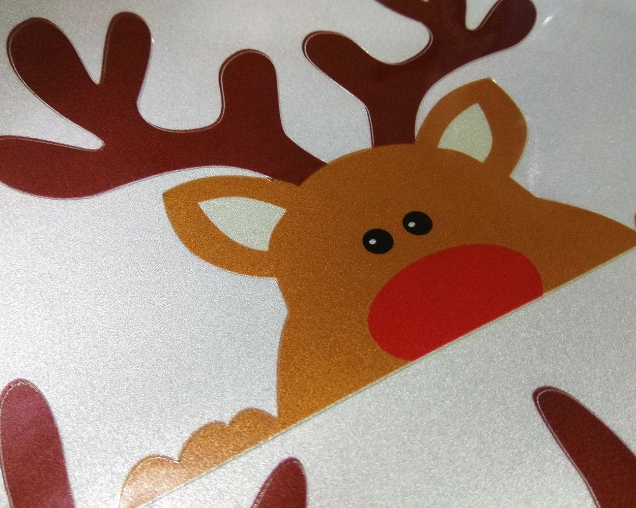 TOARTi Reindeer Window Decals, Adorable Wall Stickers for Nursery Car Decor, Lovely Christmas Home Decorations, 10 Count