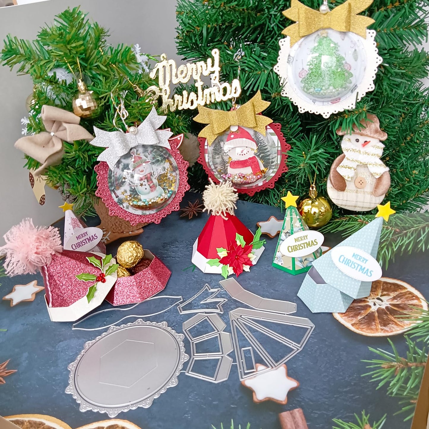 Alinacutle Christmas Decoration Candy Box Metal Cutting Die Cut for Gifts Packing Handmade Paper Craft Birthday Festival Celebrate Presents Container -Alinacutle