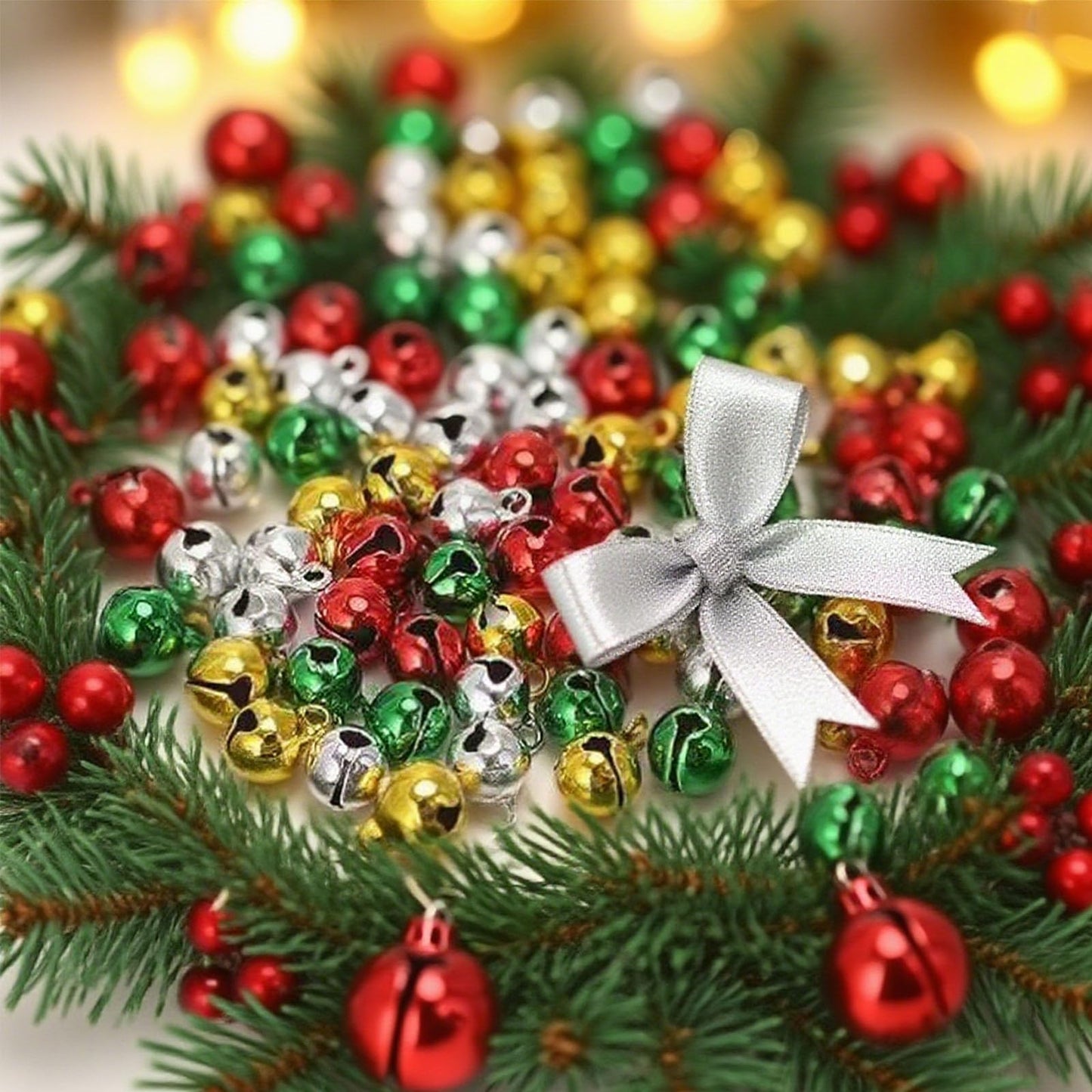 240PCS/0.24IN Small Bells for Crafts Mini Craft Bells with Jingle Sound Perfect for DIY and Christmas Home Decorations