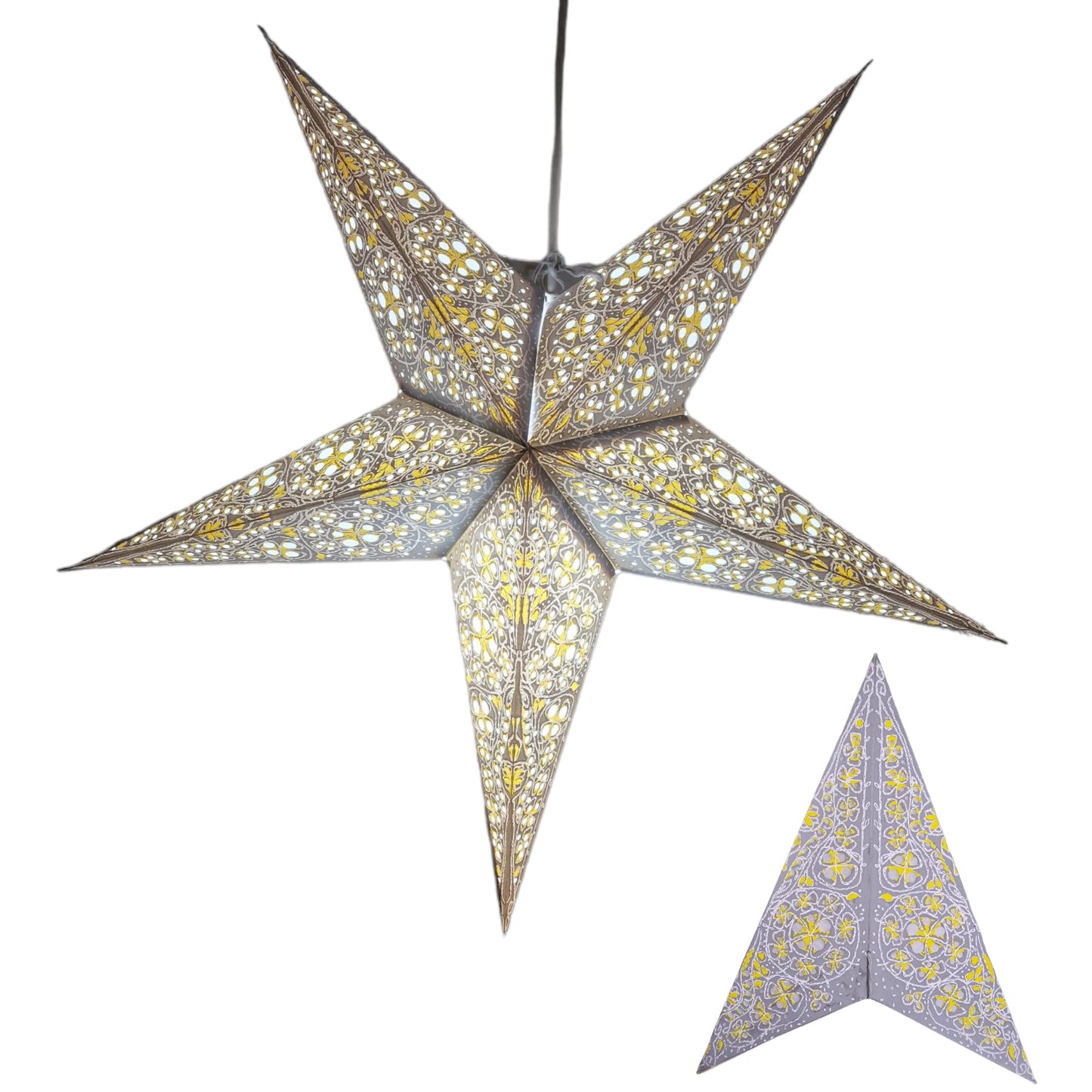 Yepsio Paper Star Lantern Lampshade, 60 cm, Hanging Decorations for Christmas, Wedding, Home, Party (Galaxy 009)