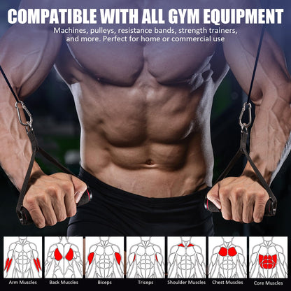 Citufuol 2 Pack Exercise Handles, Heavy-Duty Cable Machine Attachments for Strength Training, Pilates, Home Gym & Resistance Band Workouts