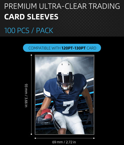 ARCHIVALPRO Ultra Clear Soft Penny Sleeves - 100pcs Standard Size Trading Card Protectors, Fits 120-130PT Cards, Acid-Free PVC-Free Card Sleeves for Collectors, Sports & Outdoors
