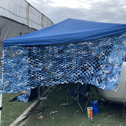 Yeacool Camo Netting Camouflage Net for Party Decoration Sunshade Camping Birthday Theme Boat Cover Beach Event(Ocean Camo, 19.7ftx19.7ft, 6m*6m)