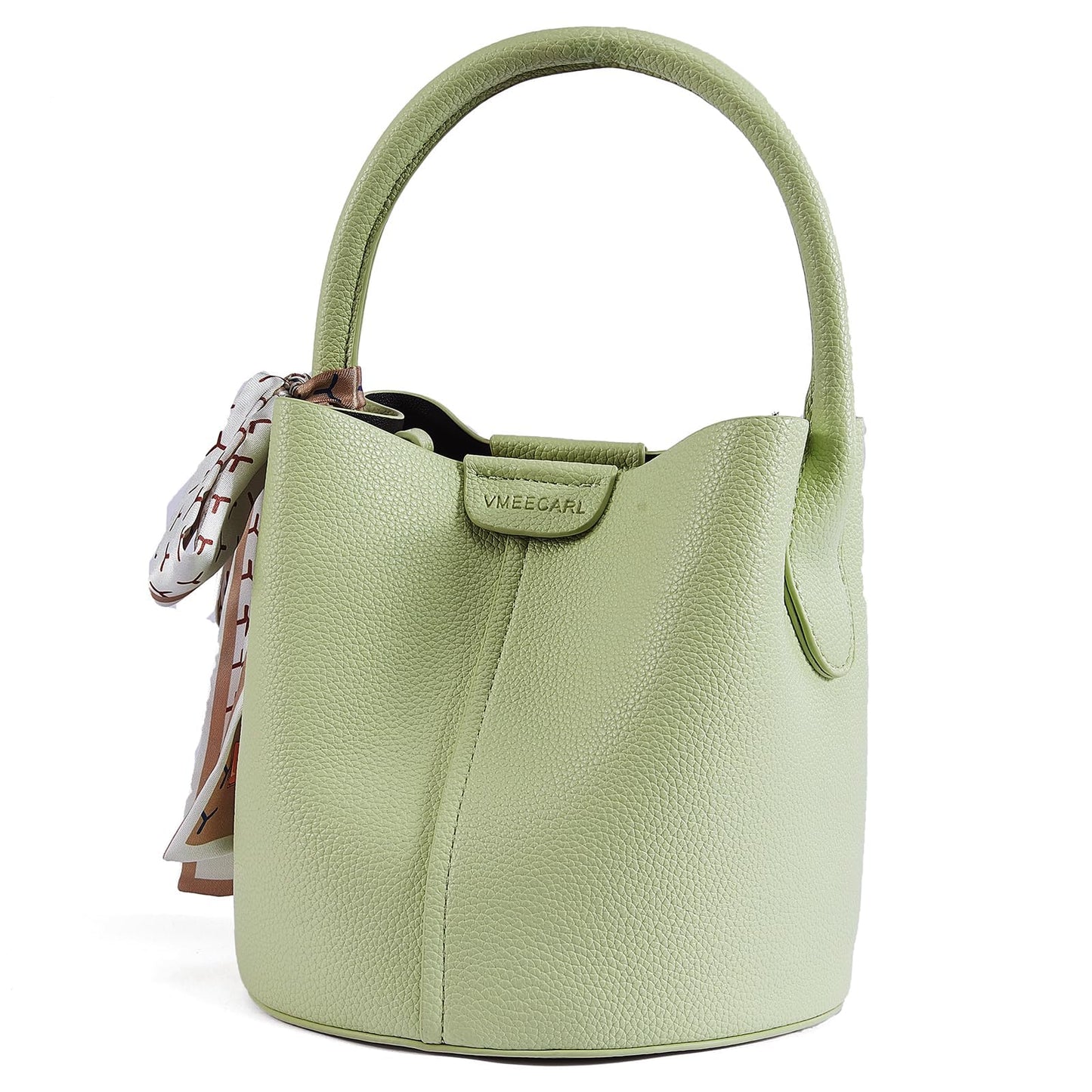 Mini Bucket Bags for Women, Vegan Leather Small Crossbody Purse with Removable Straps Trendy Top Handle Shoulder Straps