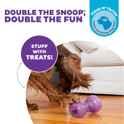 Outward Hound by Planet Dog Double Snoop Interactive Treat Dispensing Dog Toy, Purple