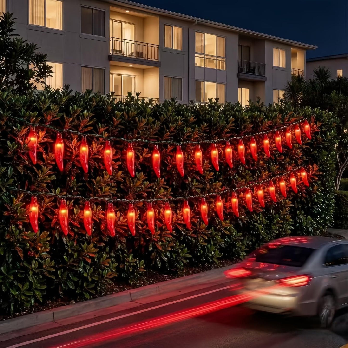 LUCKY SHINE 35 Red Pepper Decorative Lighting String, Commercial Grade LED Chili String Lights 18 FT, for Christmas, Easter, Kitchen, Garden, Patio, Living Room.