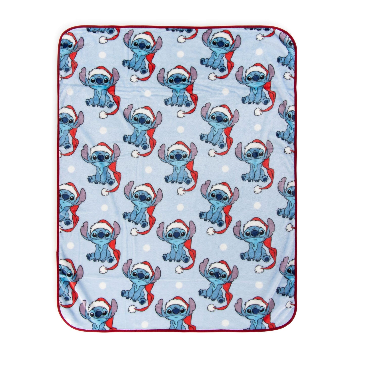Jay Franco Santa Hat and Throw Set – 2-Piece 17" Inch Holiday Hat and 40" x 50" Inch Ultra-Soft Plush Fleece Blanket Gift Set, Official Licensed Product, Blue - Stitch