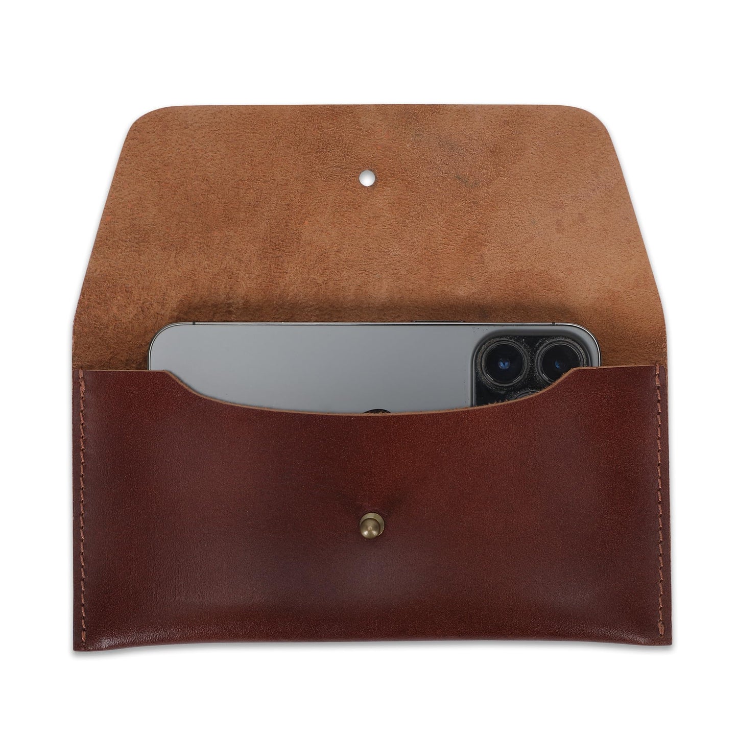 CestAntiQ Leather Currency Pouch (Wine) Large Flap Continental Wallet with Button Closure Utility Organizer Bag for Cash Coins Handmade Leather Money Pouch Currency Envelope Storage Bag for Men Women